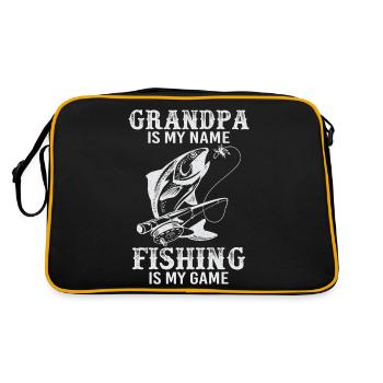 Fishing Is My Game - Retro Bag - black/gold - Back