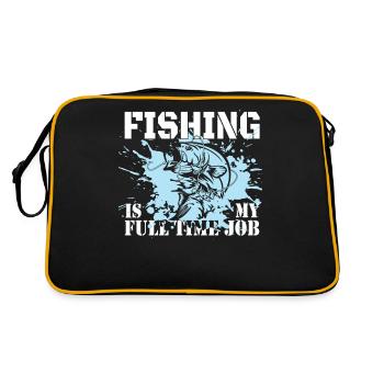 Fishing is my Job - Retro Bag - black/gold - Back