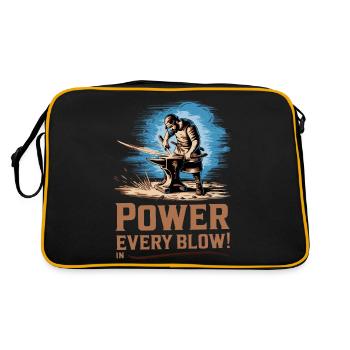 BLACKSMITH - Retro Bag - black/gold - Back