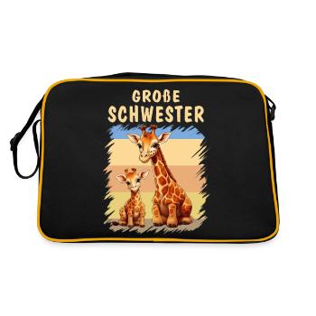 GIRAFES PSSSST JE VAIS ÊTRE GRANDE SŒUR - Sac Retro - noir/or - Dos