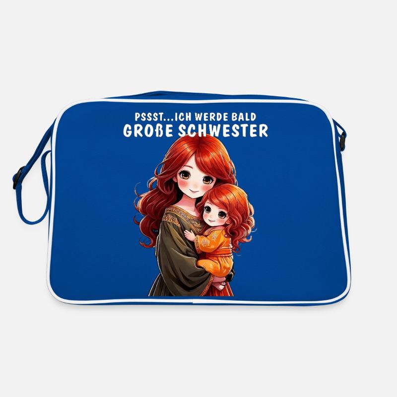 PSSST...ICH WERDE BALD GROßE SCHWESTER Retro Tasche