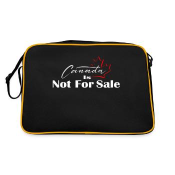 Kanada ist nicht zu verkaufen Maple Leaf Design - Retro Tasche - Schwarz/Gold - Hinten