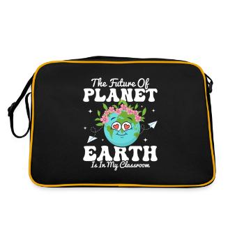 L’avenir de la planète Terre Enseignant du Jour de la Terre - Sac Retro - noir/or - Dos