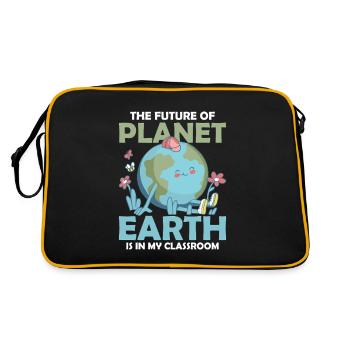 L’avenir de la planète Terre Enseignant Jour de la Terre - Sac Retro - noir/or - Dos