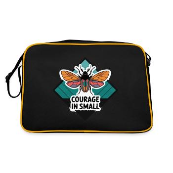 BEE COURAGE IN SMALL - Retro Bag - black/gold - Back