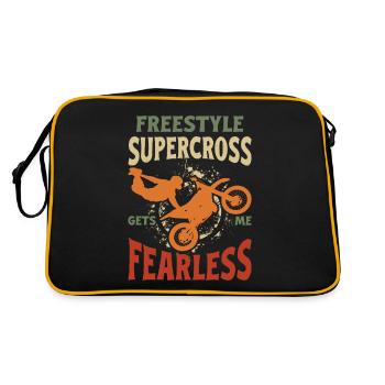 Dirt Biker Riding Get ́s Me Fearless Dirt Bike - Retro Bag - black/gold - Back