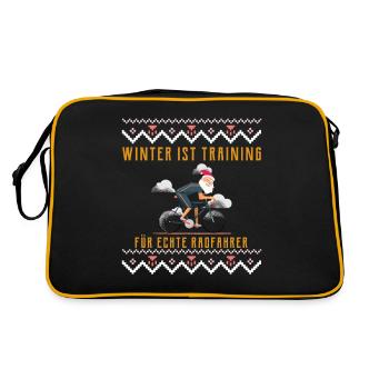 Winter is training for real cyclists - Retro Bag - black/gold - Back