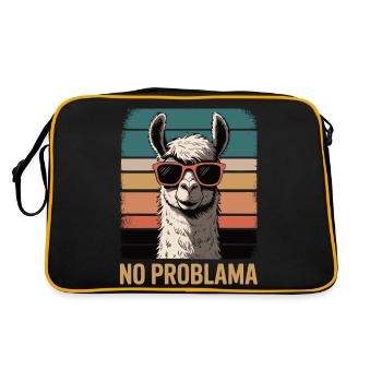 No Problama Llama - Retro Bag - black/gold - Back