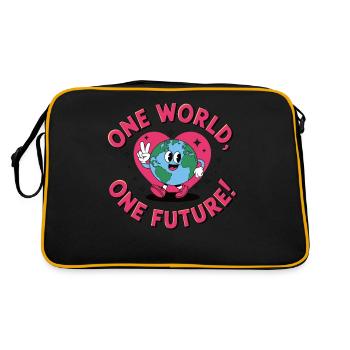 Un monde, un avenir - Sac Retro - noir/or - Dos