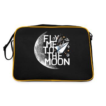 Un astronaute s’envole vers la lune Un astronaute s’envole vers la lune - Sac Retro - noir/or - Dos