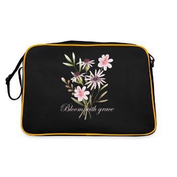 Bloom with Grace Floral - Retro Bag - black/gold - Back