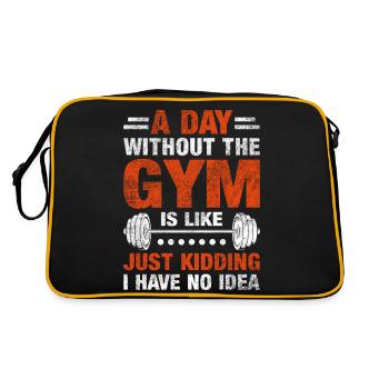 Une journée sans salle de sport ? Aucune idée ! - Sac Retro - noir/or - Dos