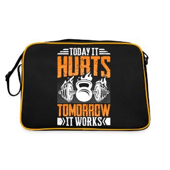 Aujourd’hui ça fait mal, demain ça marche Fitness - Sac Retro - noir/or - Dos