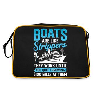 Bateaux humoristiques et conception de divertissement - Sac Retro - noir/or - Dos