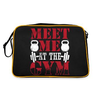 Meet Me in Gym Fitness Design - Retro Bag - black/gold - Back