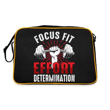 Concentration et détermination Forme physique Motivation - Sac Retro - noir/or - Dos