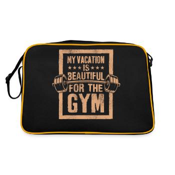 Vacances pour la salle de sport Fitness Motivation - Sac Retro - noir/or - Dos