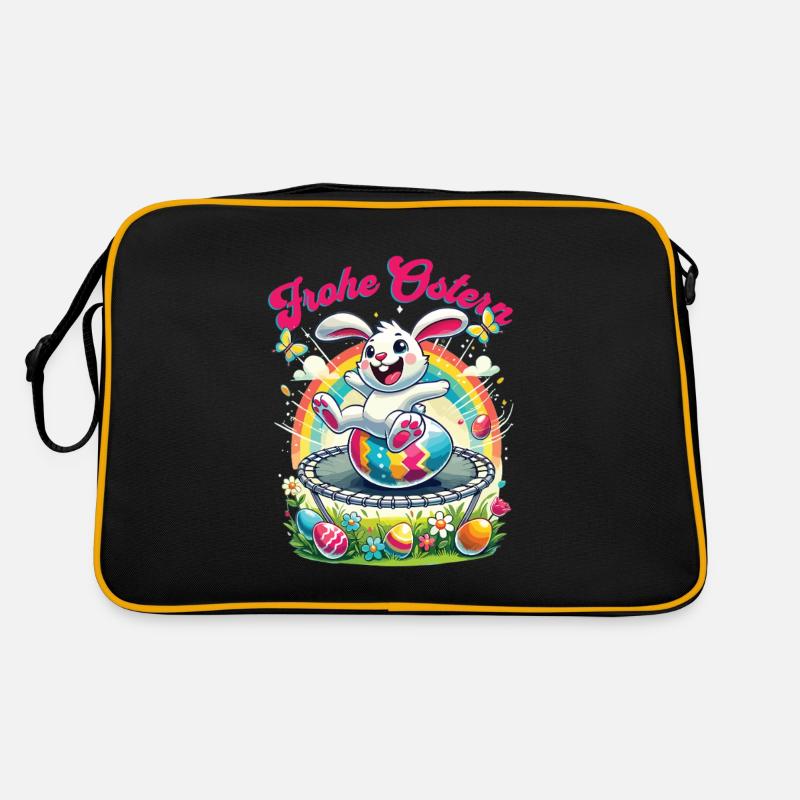 Pâques Joyeuses Pâques Lapin de Pâques Oeuf de Pâques Printemps Sac Retro