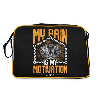 La douleur comme motivation Conception de fitness - Sac Retro - noir/or - Dos