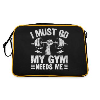 Je dois aller à la salle de sport - Sac Retro - noir/or - Dos