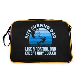 Papa kitesurfeur comme un papa normal sauf manière - Sac Retro - noir/or - Dos
