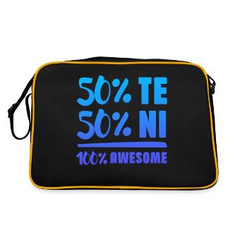 50% Te 50% In 100% Awesome INTJ Personality - Retro Bag - black/gold - Back