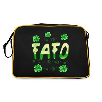 Fafo st patricks Tag - Retro Tasche - Schwarz/Gold - Hinten