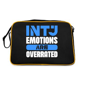 INTJ Emotions Are Overrated - Retro Bag - black/gold - Back