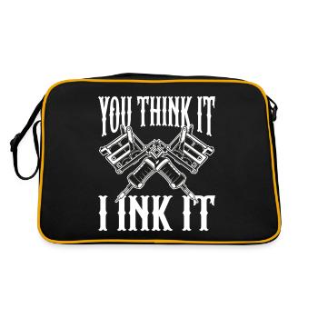 Tu le penses Je l’encre Art corporel Tatoueur - Sac Retro - noir/or - Dos
