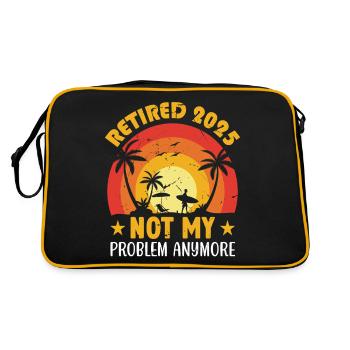 Vintage Retired 2025 Not My Problem Anymore Retire - Retro Bag - black/gold - Back