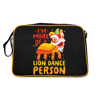 Je suis plutôt une personne de danse du lion danseuse de dragon - Sac Retro - noir/or - Dos