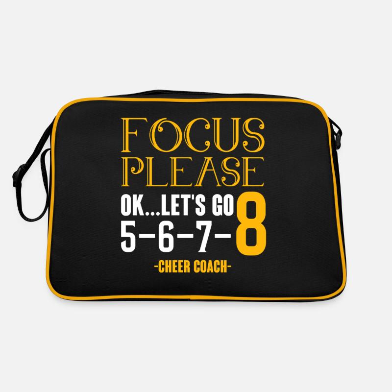 Focus Please Ok Let's Got Cheer Coach Cheering Retro Tasche
