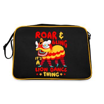 Roar Bling It’s A Lion Dance Thing Chinois Nouveau - Sac Retro - noir/or - Dos