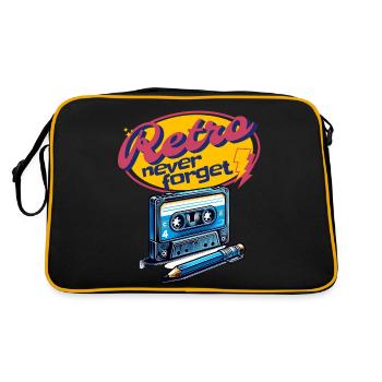Cassette et stylo rétro N’oubliez jamais le plaisir cool - Sac Retro - noir/or - Dos