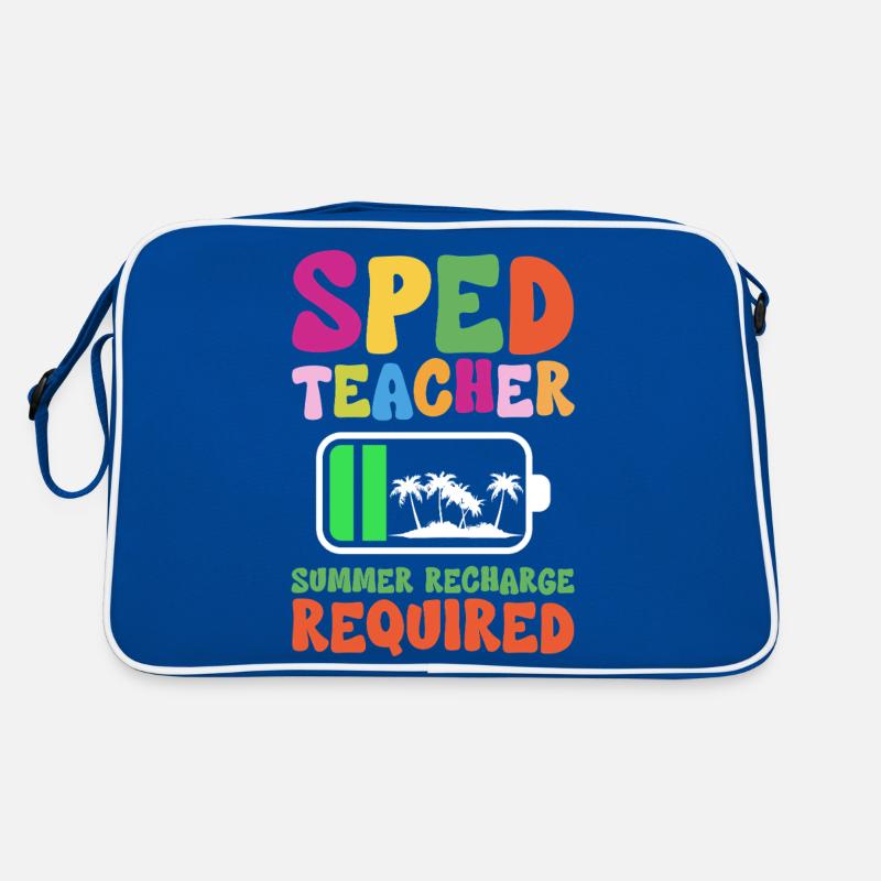 Sped Teacher Summer Recharge Required Retro Bag