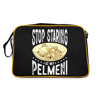 Stop Staring At My Pelmeni - Retro Bag - black/gold - Back