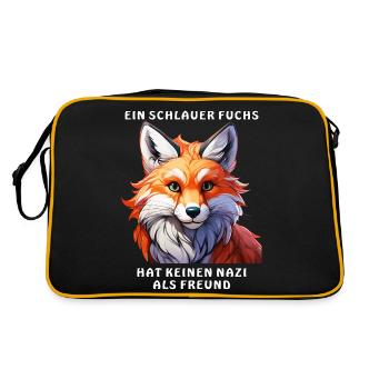 A CUNNING FOX - Retro Bag - black/gold - Back