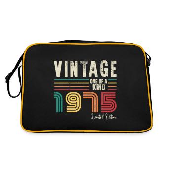 1975 Anniversaire vintage rétro né en 1975 - Sac Retro - noir/or - Dos