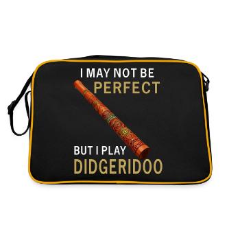 DIDGERIDOO I MAY NOT BE PERFECT - Retro Bag - black/gold - Back