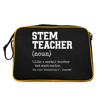 STEM Teacher Like A Normal Teacher But Much Cooler - Retro Bag - black/gold - Back