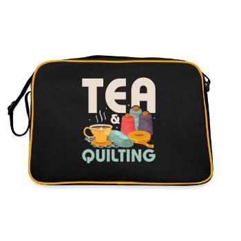Tea & Quilting Sewing Quilter - Retro Bag - black/gold - Back