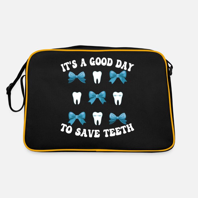 Good day to save teeth - Retro Bag - black/gold