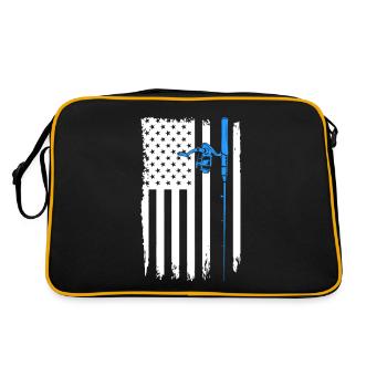 Flag Fishing Rod - Retro Bag - black/gold - Back