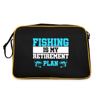 Fishing is Retirement - Retro Bag - black/gold - Back