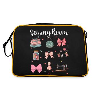 Sewing Room – Creative Sewing and Needlework - Retro Bag - black/gold - Back