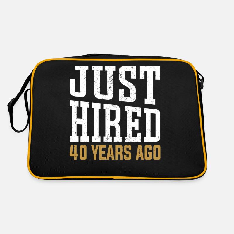 Just Hired 40 Years Ago – Fun Anniversary Design Retro Bag