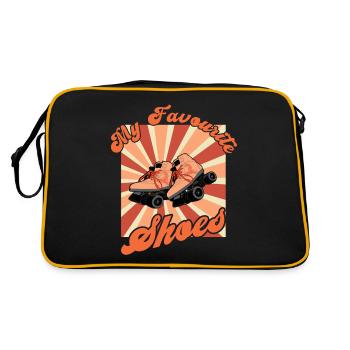 Rollerskater My Shoes Rollschuh Disco - Retro Tasche - Schwarz/Gold - Hinten