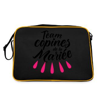 Team Copines de la Mariée EVJF Bride équipe Future - Sac Retro - noir/or - Dos