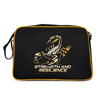 STRENGTH AND RESILIENCE - Retro Bag - black/gold - Back