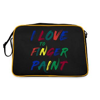JE SUIS PEINTRE - J’adore peindre au doigt – Peintures au doigt - Sac Retro - noir/or - Dos
